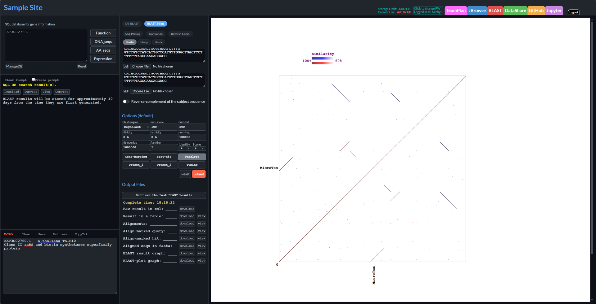 EuchroGene platform screen 6
