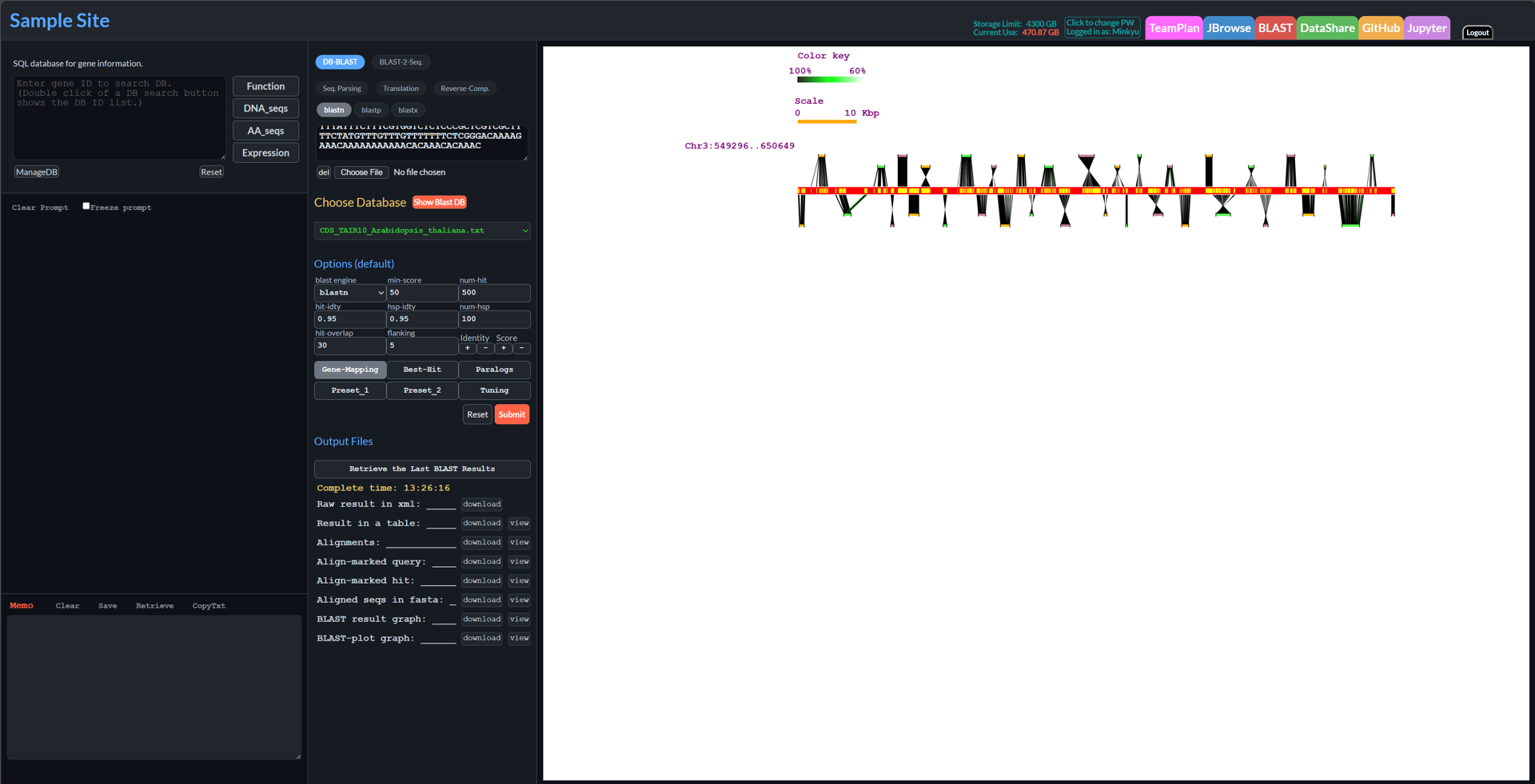 EuchroGene Bioinformatics Platform